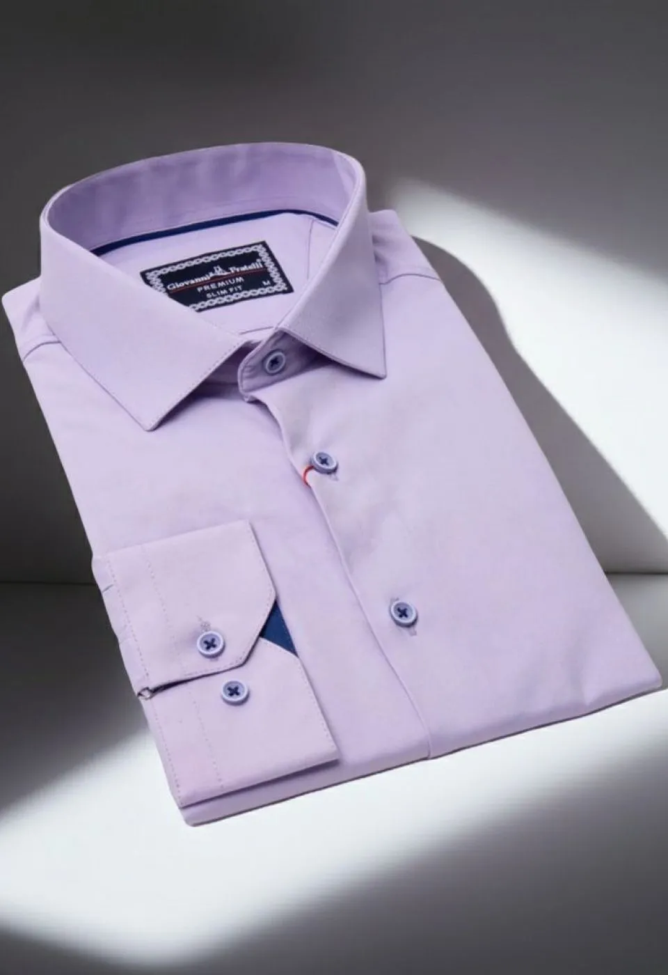 Slim Fit Uzun Kol Düz Renk Saten Erkek Gömlek 3GMK313021009 - Giovanni Fratelli