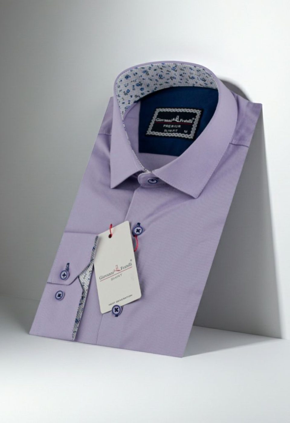 Slim Fit Uzun Kol Düz Renk Saten Erkek Gömlek 3GMK313024002