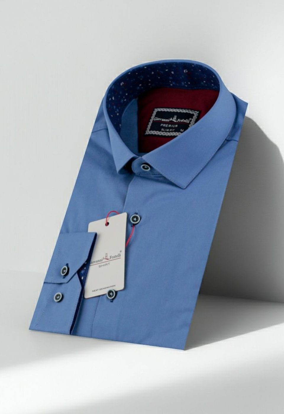 Slim Fit Uzun Kol Düz Renk Saten Erkek Gömlek 3GMK313024004