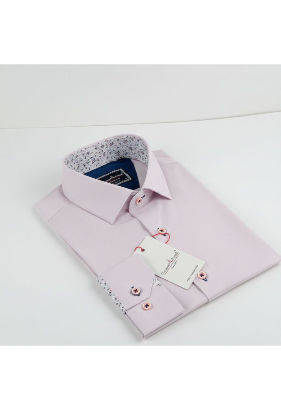 3024 CR SATIN 007 Slim Fit Uzun Kol Düz Renk Saten Erkek Gömlek 3GMK313024007 - Giovanni Fratelli
