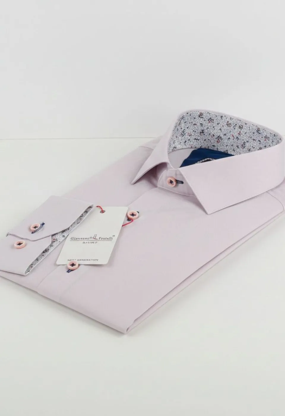 Slim Fit Uzun Kol Düz Renk Saten Erkek Gömlek 3GMK313024007 - Giovanni Fratelli