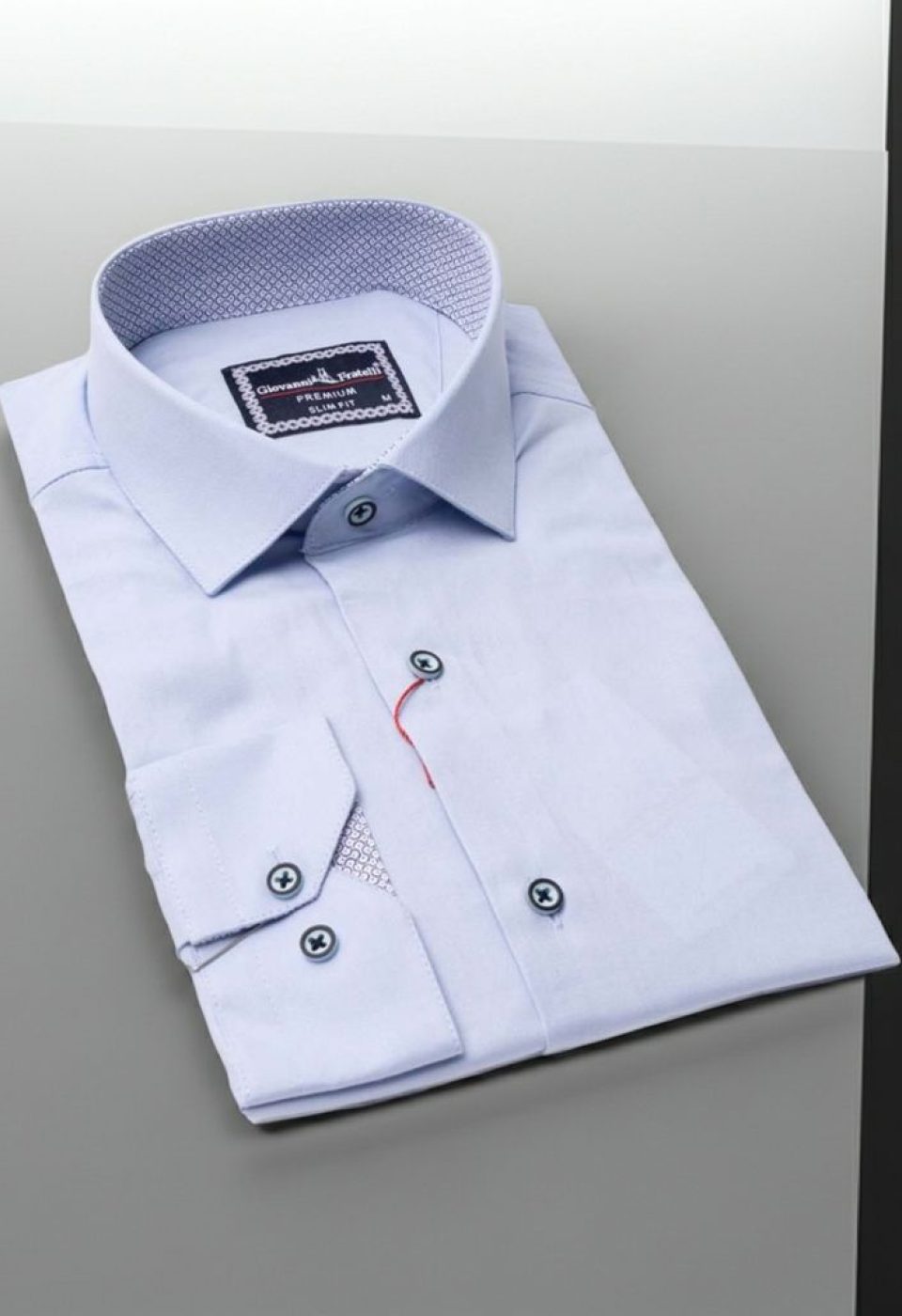 Slim Fit Uzun Kol Düz Renk Saten Erkek Gömlek 3GMK313024016