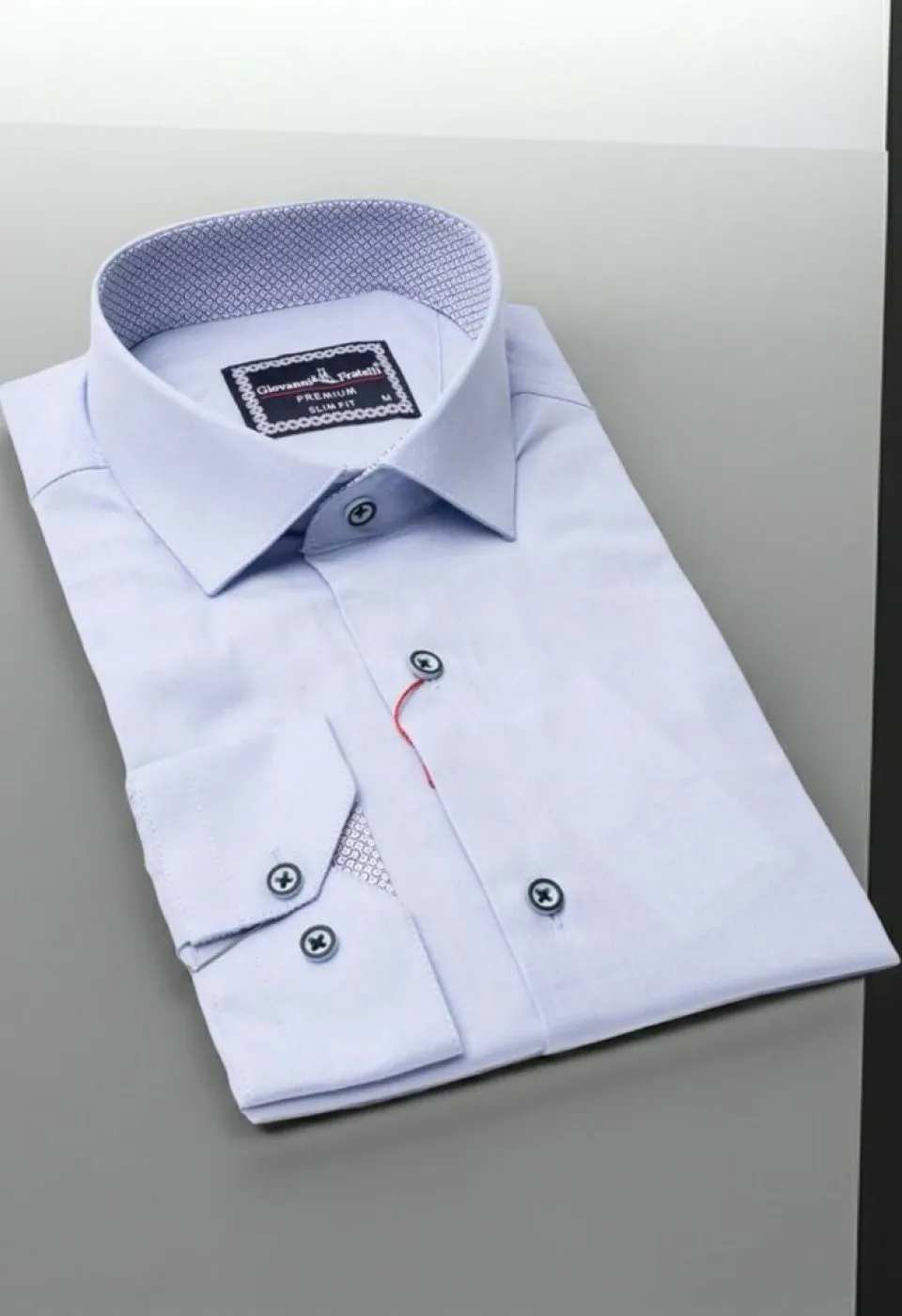 Slim Fit Uzun Kol Düz Renk Saten Erkek Gömlek 3GMK313024016