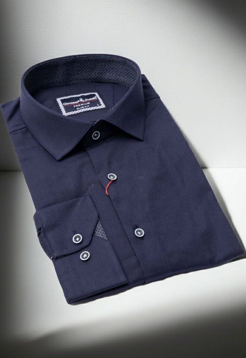 Slim Fit Uzun Kol Düz Renk Saten Erkek Gömlek 3GMK313024019