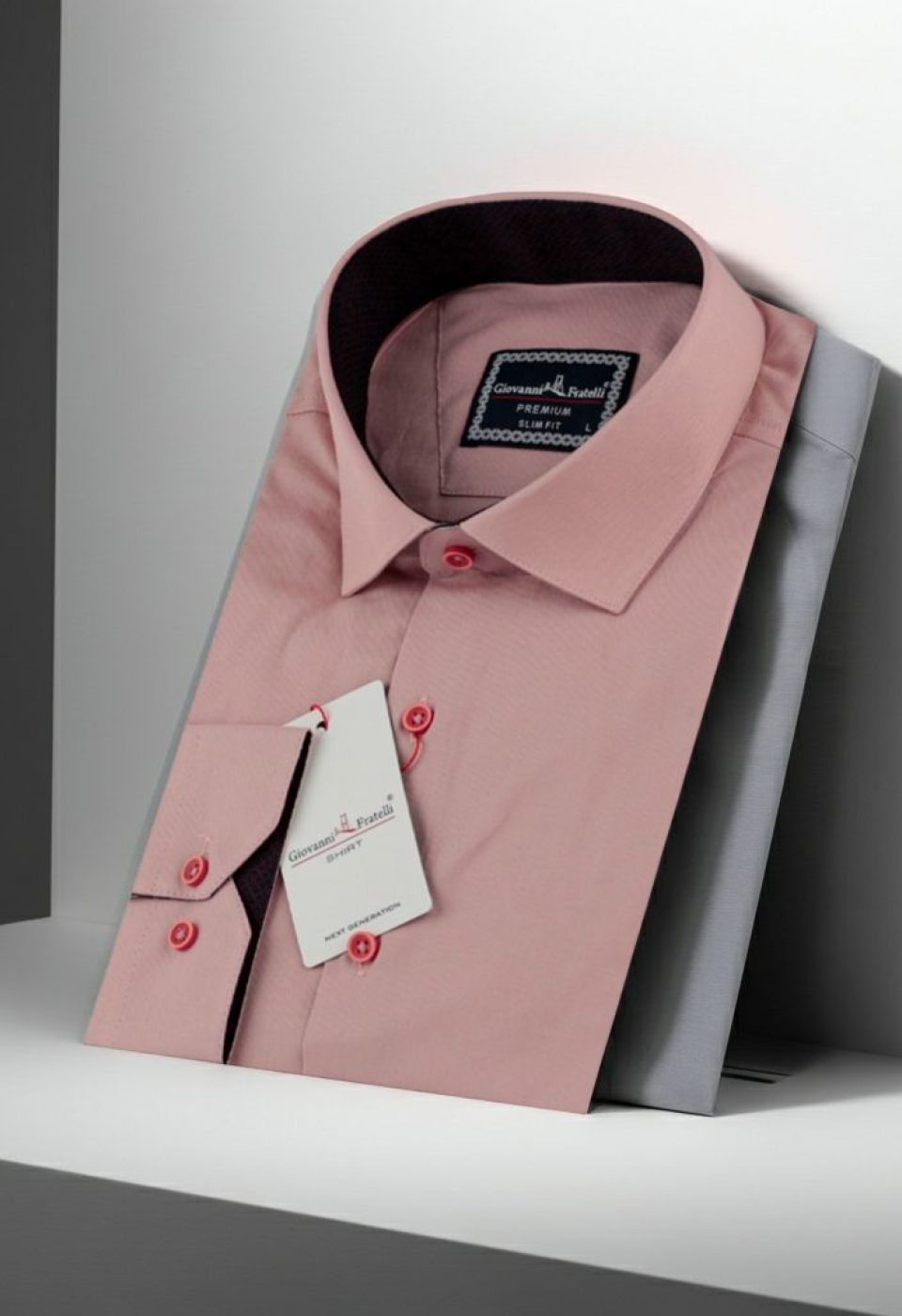Slim Fit Uzun Kol Düz Renk Saten Erkek Gömlek 3GMK313024020