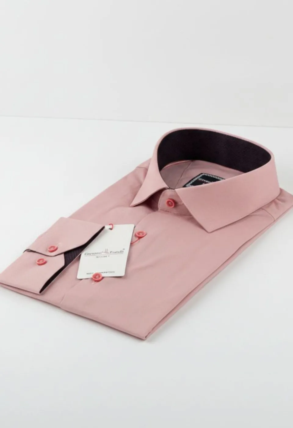 Slim Fit Uzun Kol Düz Renk Saten Erkek Gömlek 3GMK313024020 - Giovanni Fratelli