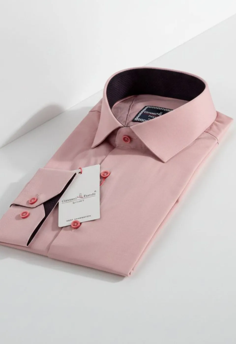 Slim Fit Uzun Kol Düz Renk Saten Erkek Gömlek 3GMK313024020 - Giovanni Fratelli