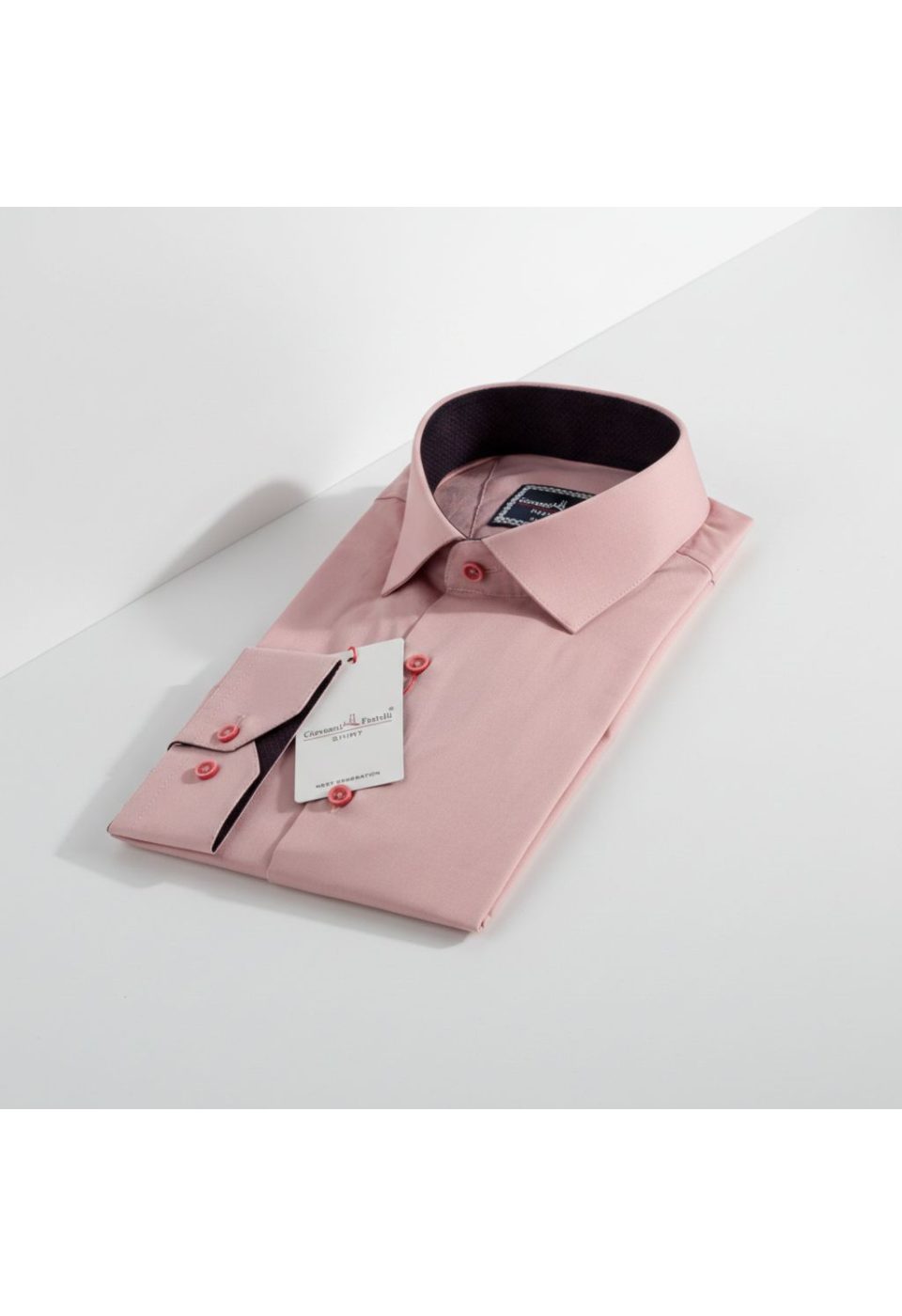 3024 CR SATIN 020 Slim Fit Uzun Kol Düz Renk Saten Erkek Gömlek 3GMK313024020 - Giovanni Fratelli
