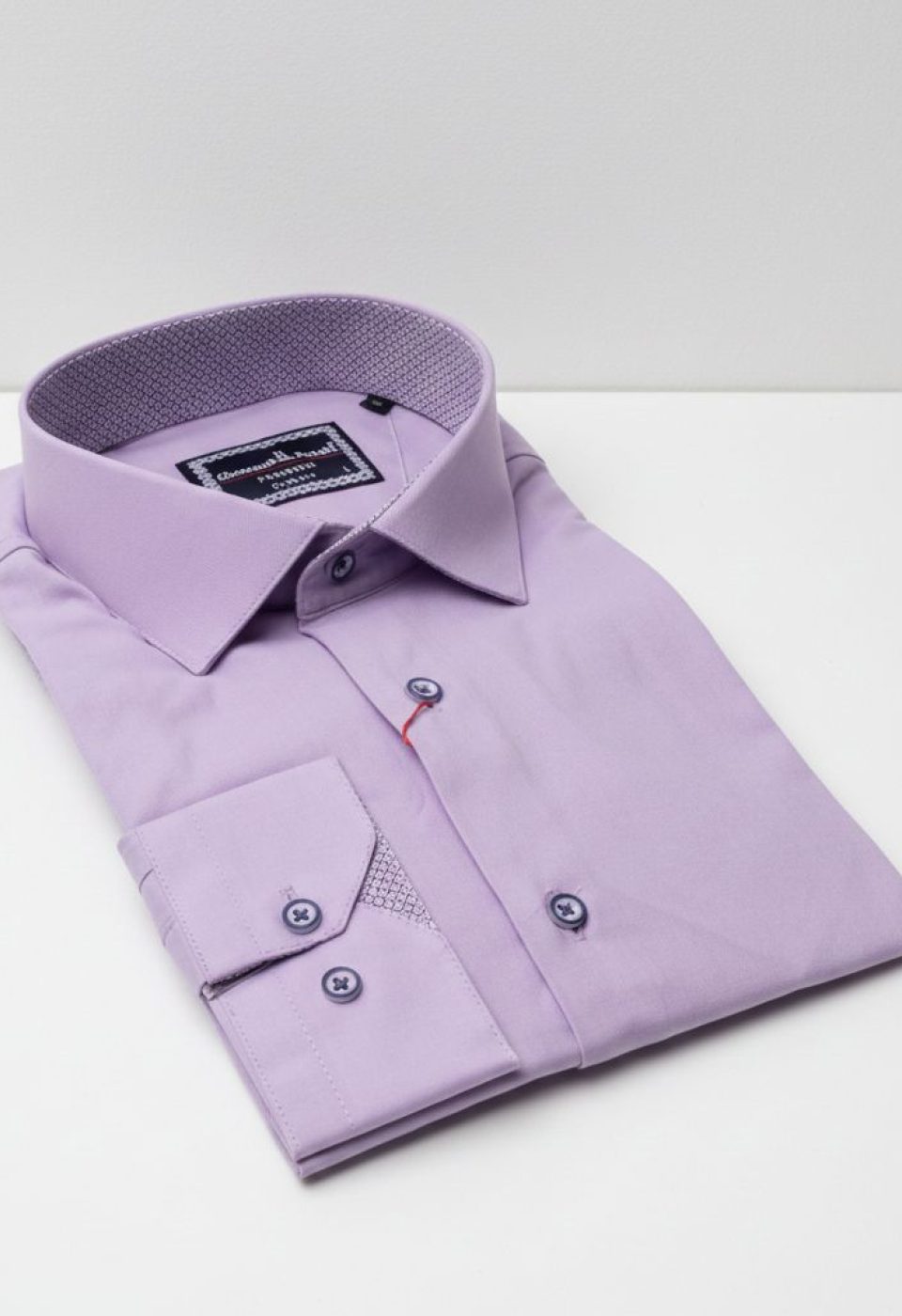 Slim Fit Uzun Kol Düz Renk Saten Erkek Gömlek 3GMK313024023 Slim Fit Uzun Kol Düz Renk Saten Erkek Gömlek 3GMK313024023
