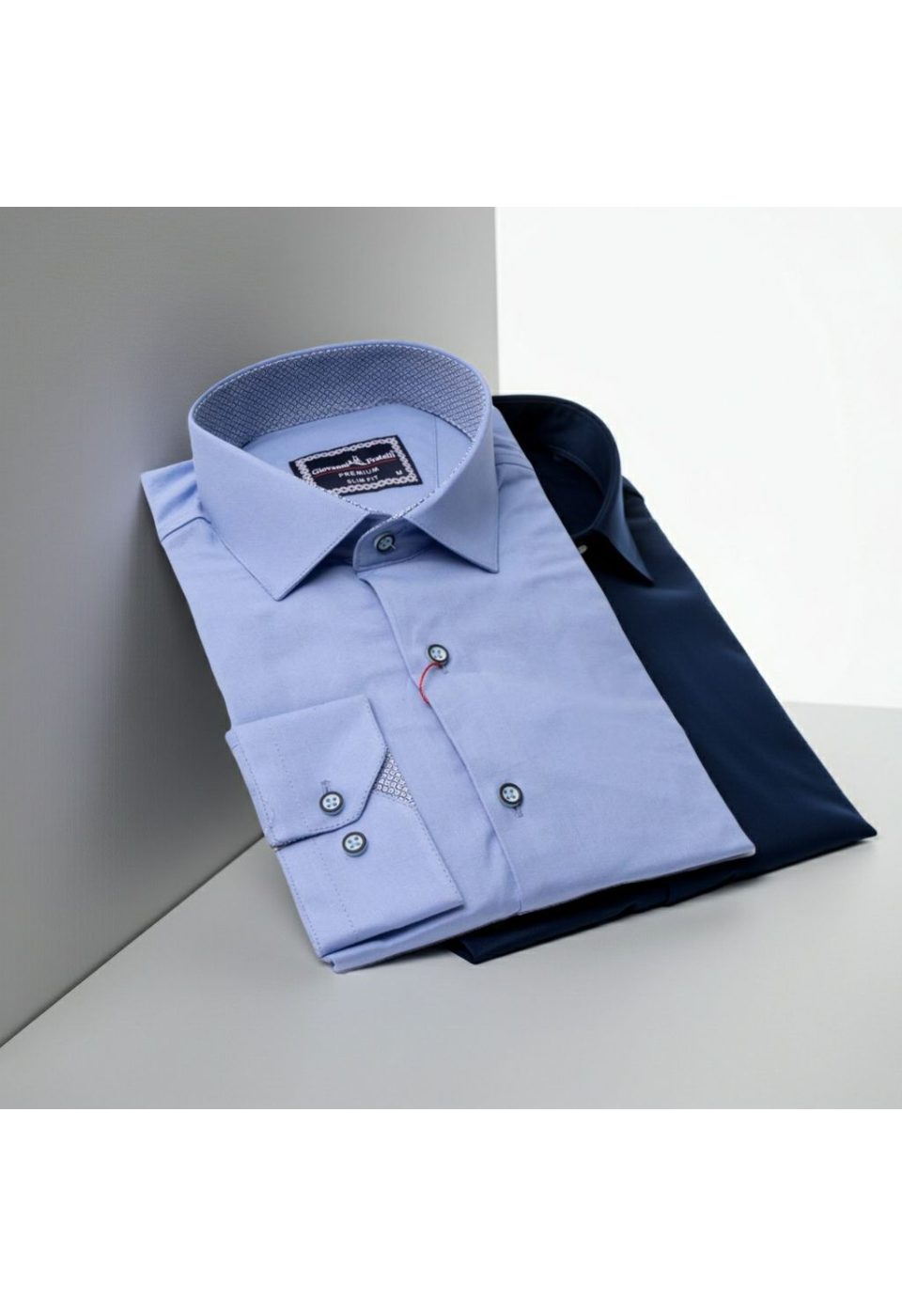 Slim Fit Uzun Kol Düz Renk Saten Erkek Gömlek 3GMK313024026 - Giovanni Fratelli