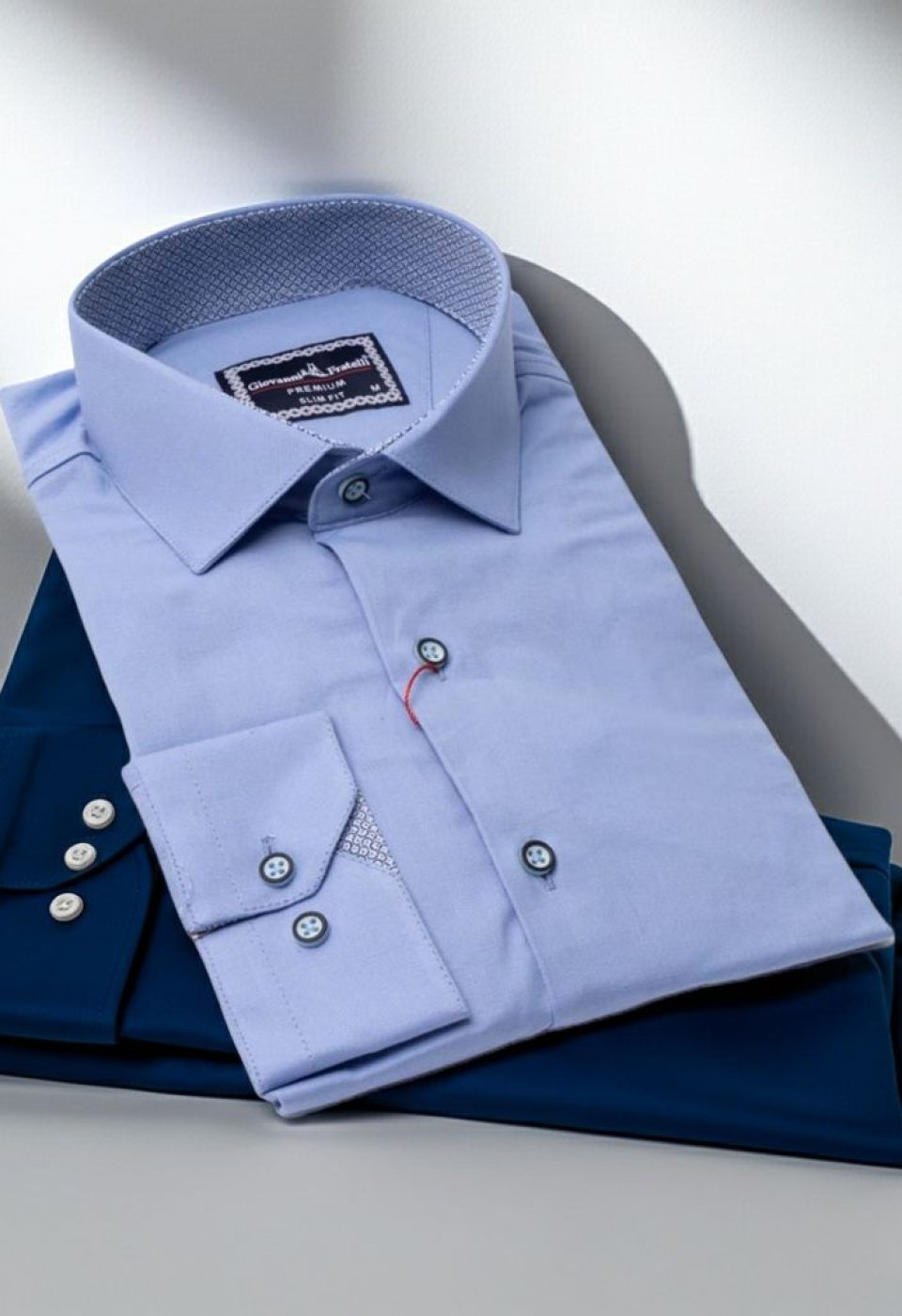 Slim Fit Uzun Kol Düz Renk Saten Erkek Gömlek 3GMK313024026 - Giovanni Fratelli