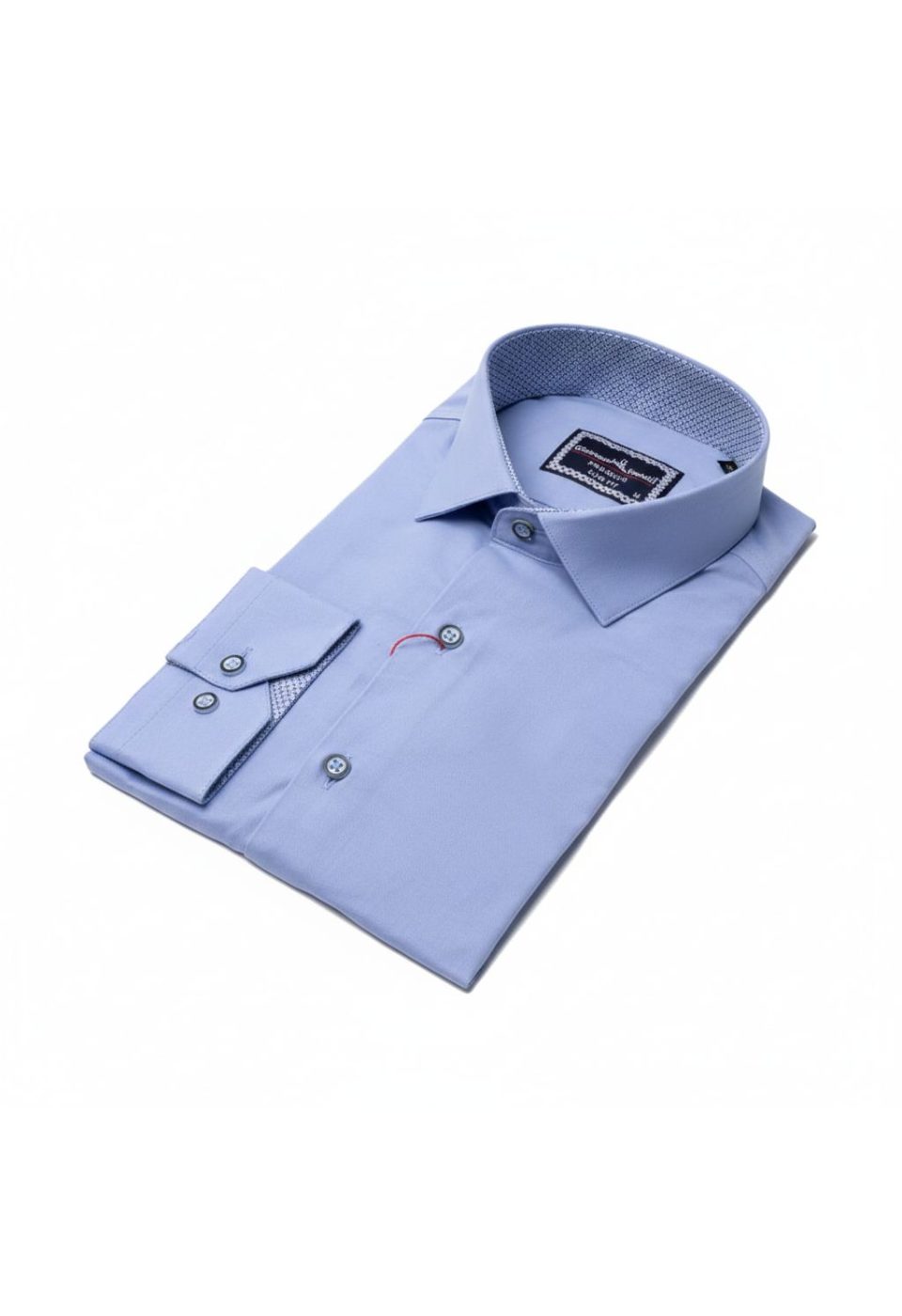 Slim Fit Uzun Kol Düz Renk Saten Erkek Gömlek 3GMK313024026 - Giovanni Fratelli
