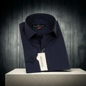 8 Drop Slim Fit Uzun Kol Düz Renk Erkek Gömlek 3GMK310312003