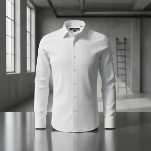 8 Drop Slim Fit Uzun Kol Düz Renk Erkek Gömlek 3GMK320315001