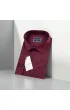Büyük Beden Slim Fit Uzun Kol Düz Renk Saten Erkek Gömlek 4GMK313039012