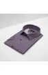 Büyük Beden Slim Fit Kısa Kol Desenli Saten Erkek Gömlek 4GMK313065006
