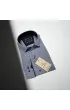 Slim Fit Uzun Kol Desenli Erkek Gömlek 3GMK314105003
