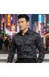 Büyük Beden Slim Fit Uzun Kol Desenli Erkek Gömlek 4GMK315059006
