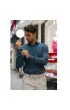 Slim Fit Uzun Kol Desenli Dijital Baskılı Erkek Gömlek 3GMK316039003