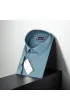 Büyük Beden Slim Fit Uzun Kol Düz Renk Saten Erkek Gömlek 4GMK316051013