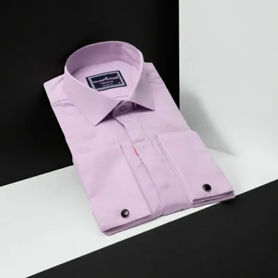 Slim Fit Kol Düğmeli Düz Renk Saten Erkek Gömlek 3GMK317020005 - Giovanni Fratelli