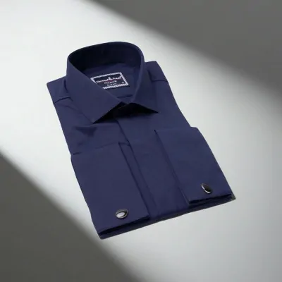 Slim Fit Kol Düğmeli Düz Renk Saten Erkek Gömlek 3GMK317020006 - Giovanni Fratelli