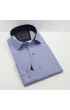 Slim Fit Uzun Kol Desenli Saten Gömlek 3GMK312478008