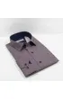 Klasik Uzun Kol Desenli Saten Erkek Gömlek 3GMK318093005