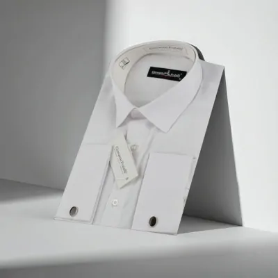 Slim Fit Kol Düğmeli Düz Renk Erkek Gömlek 3GMK350408BYZ