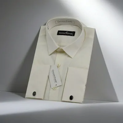 Slim Fit Kol Düğmeli Düz Renk Erkek Gömlek 3GMK350408SAM
