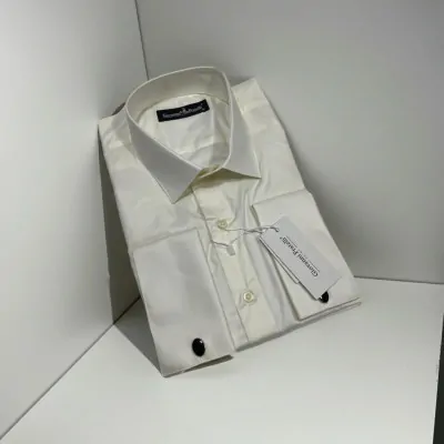 Slim Fit Kol Düğmeli Düz Renk Erkek Gömlek 3GMK330585SAM