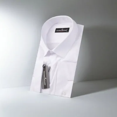 Slim Fit Uzun Kol Universal Manşet Düz Renk Erkek Gömlek 3GMK370585BYZ - Giovanni Fratelli