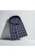 Slim Fit Uzun Kol Yaka Düğmeli Desenli Erkek Gömlek 3GMK310957013