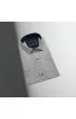 Slim Fit Kısa Kol Desenli Erkek Gömlek 3GMK321138001