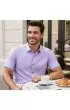 Slim Fit Kısa Kol Düz Renk Erkek Gömlek 3GMK311171008 Slim Fit Kısa Kol Düz Renk Erkek Gömlek 3GMK311171008
