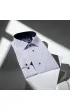 Slim Fit Uzun Kol Desenli Erkek Gömlek 3GMK331204010