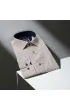 Slim Fit Uzun Kol Desenli Erkek Gömlek 3GMK331204014