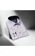 Slim Fit Uzun Kol Desenli Erkek Gömlek 3GMK321206004