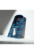 Slim Fit Uzun Kol Desenli Erkek Gömlek 3GMK321221013