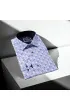 Slim Fit Uzun Kol Desenli Erkek Gömlek 3GMK321228001
