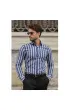 Slim Fit Uzun Kol Desenli Erkek Gömlek 3GMK311279005