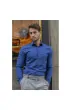 Slim Fit Uzun Kol Desenli Erkek Gömlek 3GMK311279015