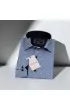 Slim Fit Uzun Kol Desenli Erkek Gömlek 3GMK311299003