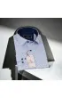 Slim Fit Uzun Kol Desenli Erkek Gömlek 3GMK311349001