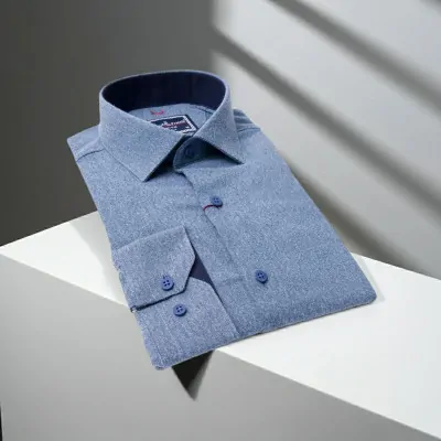 Slim Fit Uzun Kol Düz Renk Kaşmir Erkek Gömlek 3GMK311298001 - Giovanni Fratelli