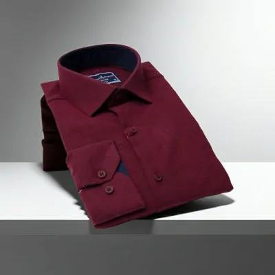 Slim Fit Uzun Kol Düz Renk Kaşmir Erkek Gömlek 3GMK311298004 - Giovanni Fratelli