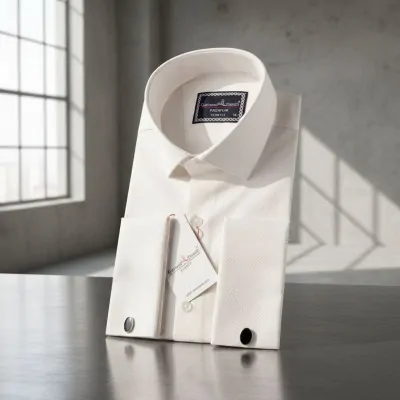 Slim Fit Kol Düğmeli Düz Renk Armürlü Jakar Erkek Gömlek 3GMK321319002 - Giovanni Fratelli