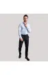 Slim Fit Uzun Kol Desenli Armürlü Jakar Erkek Gömlek 3GMK311337008