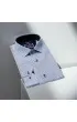 Slim Fit Uzun Kol Desenli Erkek Gömlek 3GMK311499005
