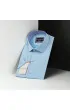 Slim Fit Kısa Kol Düz Renk Saten Erkek Gömlek 3GMK321428009